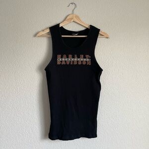 Harley Davidson Tank Top Womens Large Ribbed Tank Traverse City Michigan